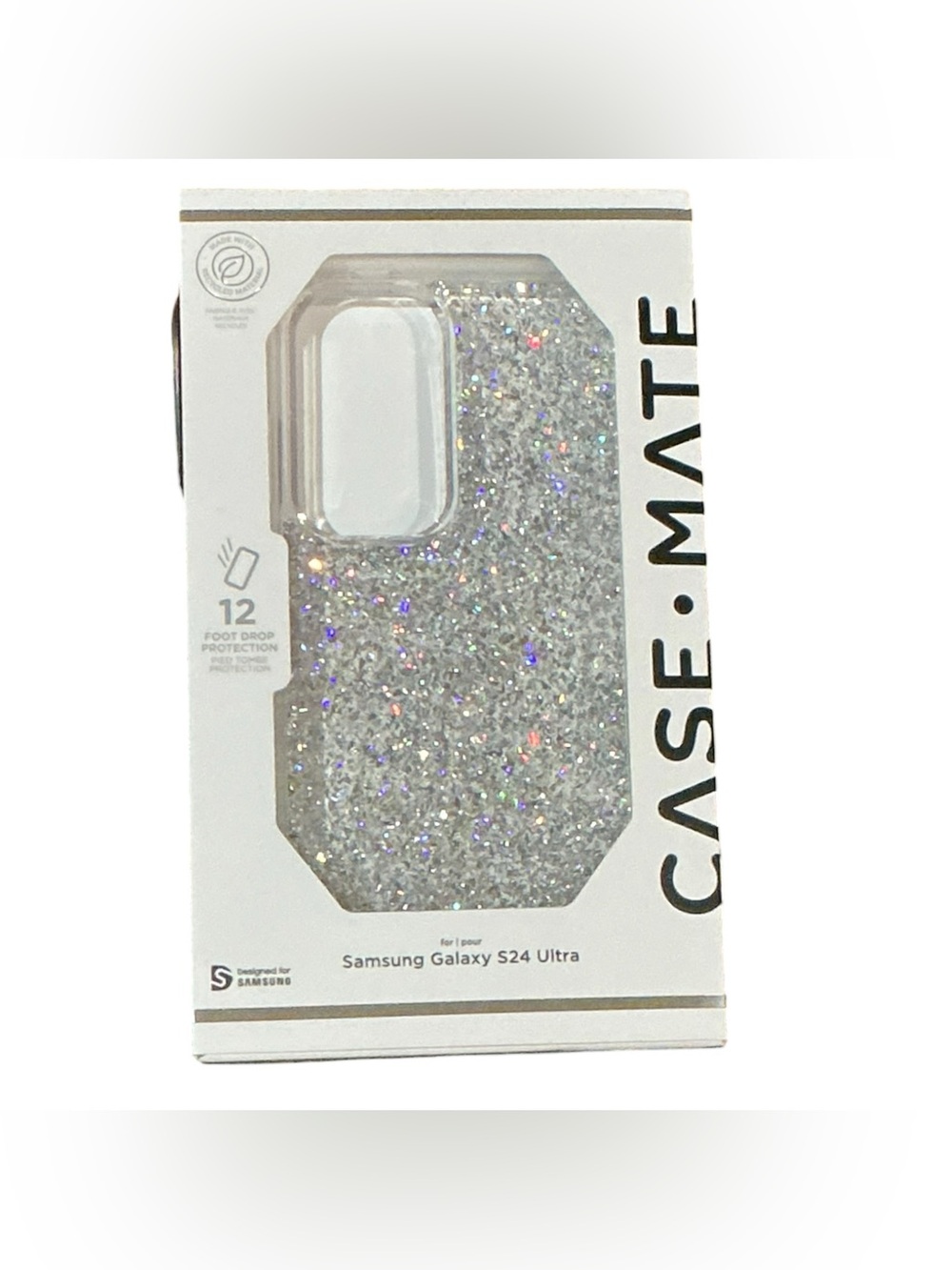 CASE-MATE Silver Glitter Case Samsung Galaxy S24 Ultra New